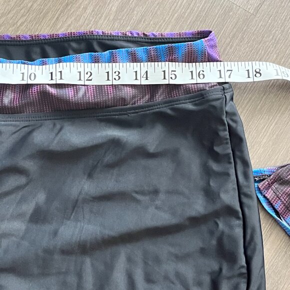 Purple & Black Tankini with Boy Shorts Swimsuit - Picture 7 of 15